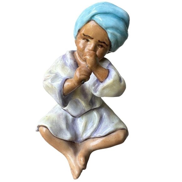 Royal Worcester Children of the Nations Porcelain Figurine Swami India 3.25" - Picture 2 of 8